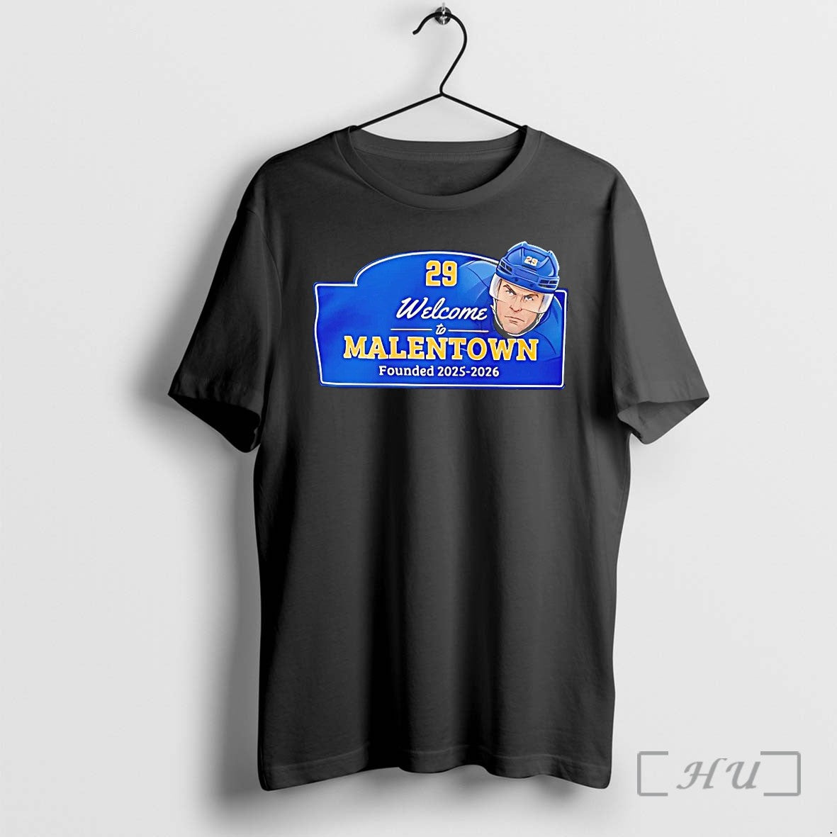 Alex Lyon Buffalo Sabres Welcome To Malentown Founded - Adult & Kids T-Shirts, Sweatshirts & Hoodies apparel design preview 1