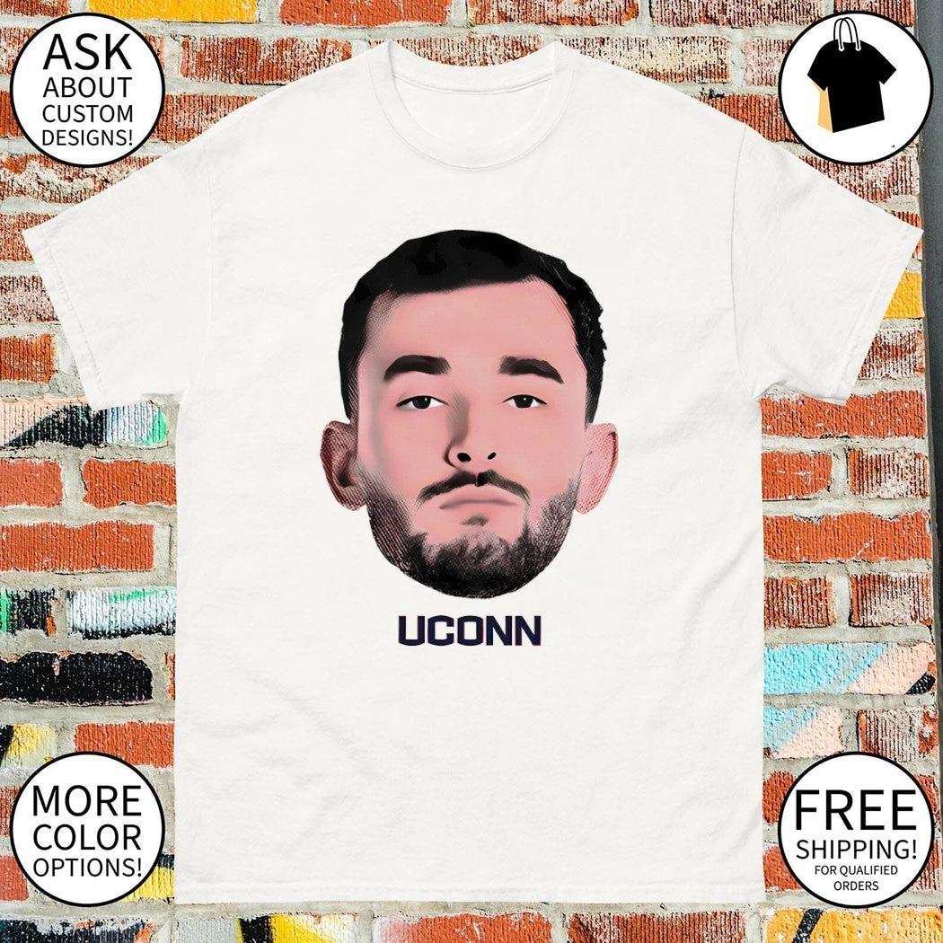 Alexander Karaban big face UConn Huskies Basketball - Adult & Kids T-Shirts, Sweatshirts & Hoodies apparel design preview 1