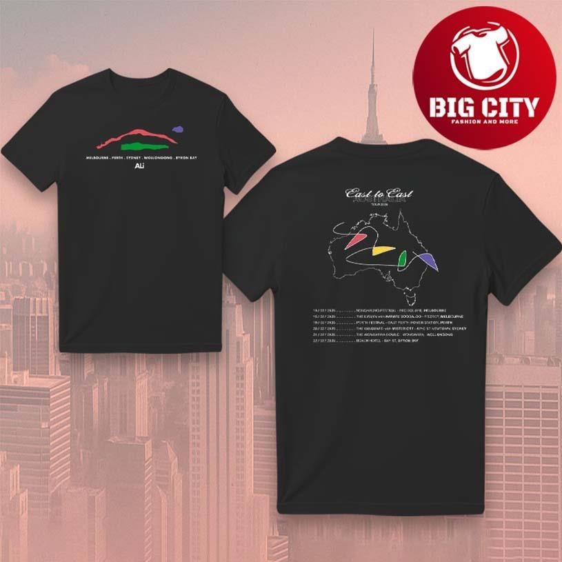 Ali Australia Tour 2026 East to Abstract Two Sided - Adult & Kids T-Shirts, Sweatshirts & Hoodies apparel design preview 1