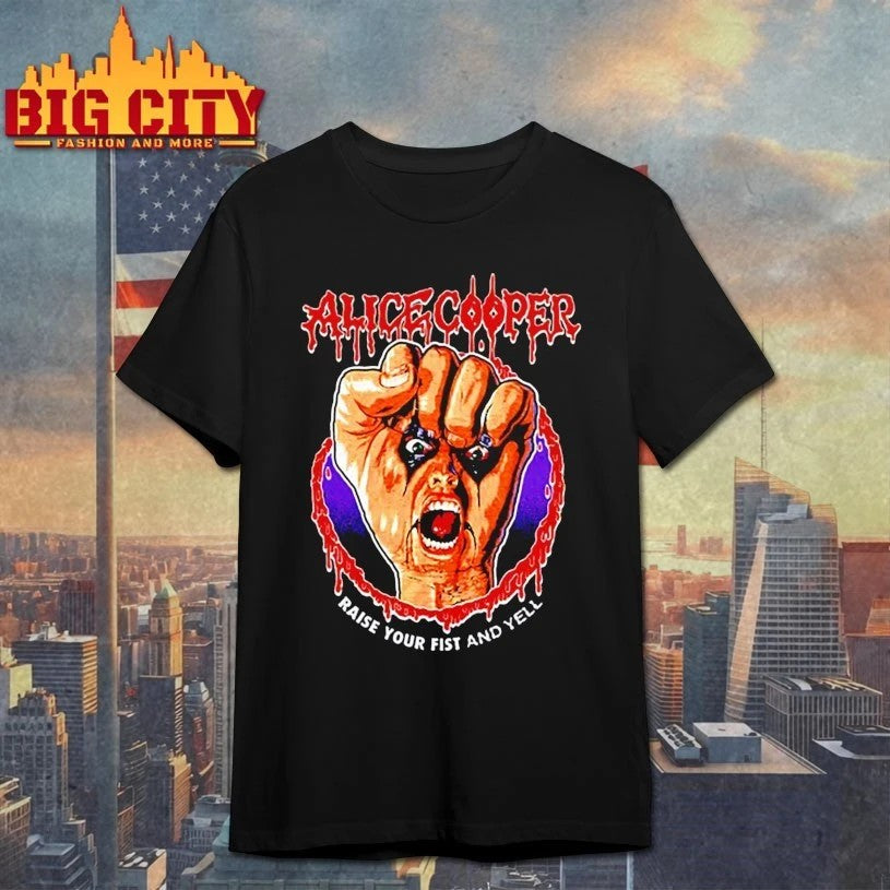 Alice Cooper Raise Your Fist and yell - Adult & Kids T-Shirts, Sweatshirts & Hoodies apparel design preview 1