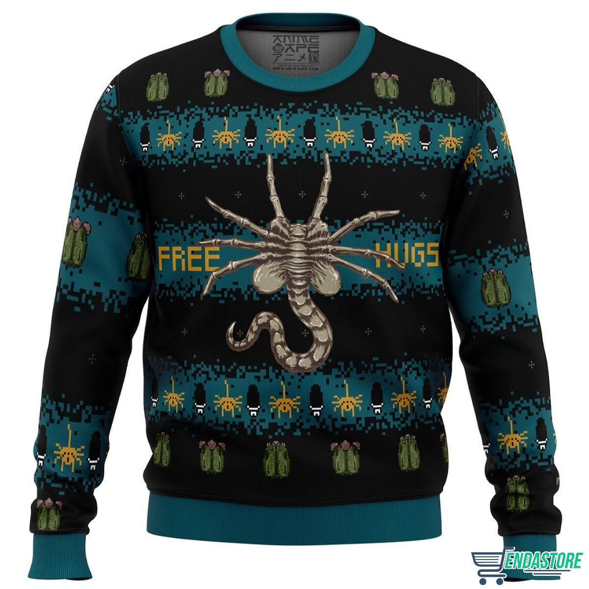 Alien Facehugger 3D Christmas Sweater - Holiday Gift product image