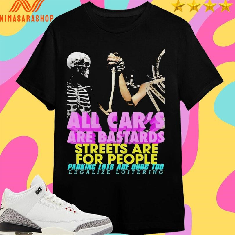 All Car’s Are Bastards Streets For People - Adult & Kids T-Shirts, Sweatshirts & Hoodies apparel design preview 1