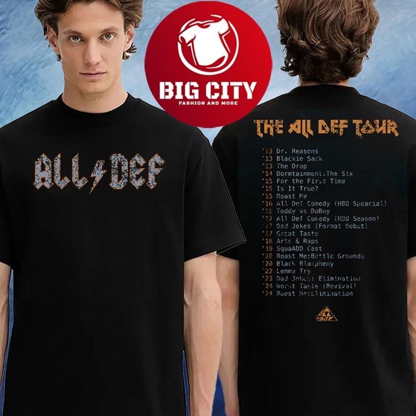 All Def Merch Tour 2026 Schedule Two Sided - Adult & Kids T-Shirts, Sweatshirts & Hoodies apparel design preview 1