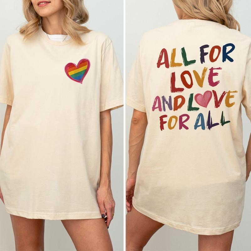 All Love Pride Month LGBTQ Ally Era Gay LGBT Friend - Adult & Kids T-Shirts, Sweatshirts & Hoodies apparel design preview 1