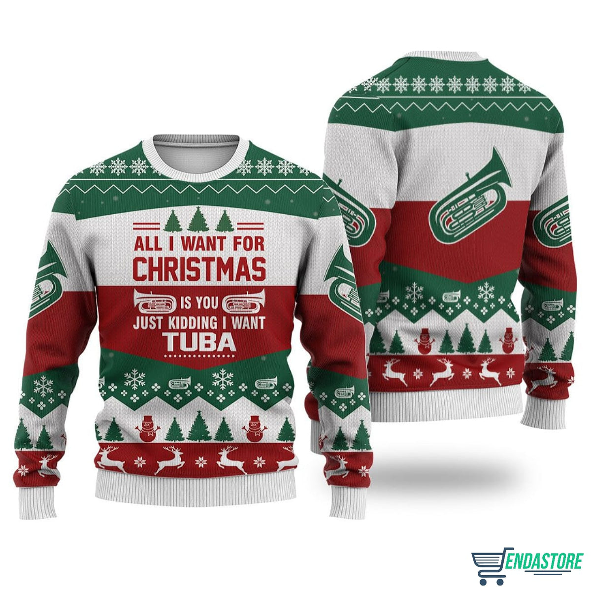 All I Want For Christmas Is More Time For Tuba 3D Ugly Christmas Sweater - Holiday Gift product image