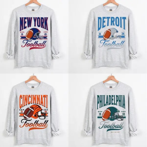 All Teams Football Vintage Fan Classic Cotton - Adult & Kids T-Shirts, Sweatshirts & Hoodies apparel design preview 1