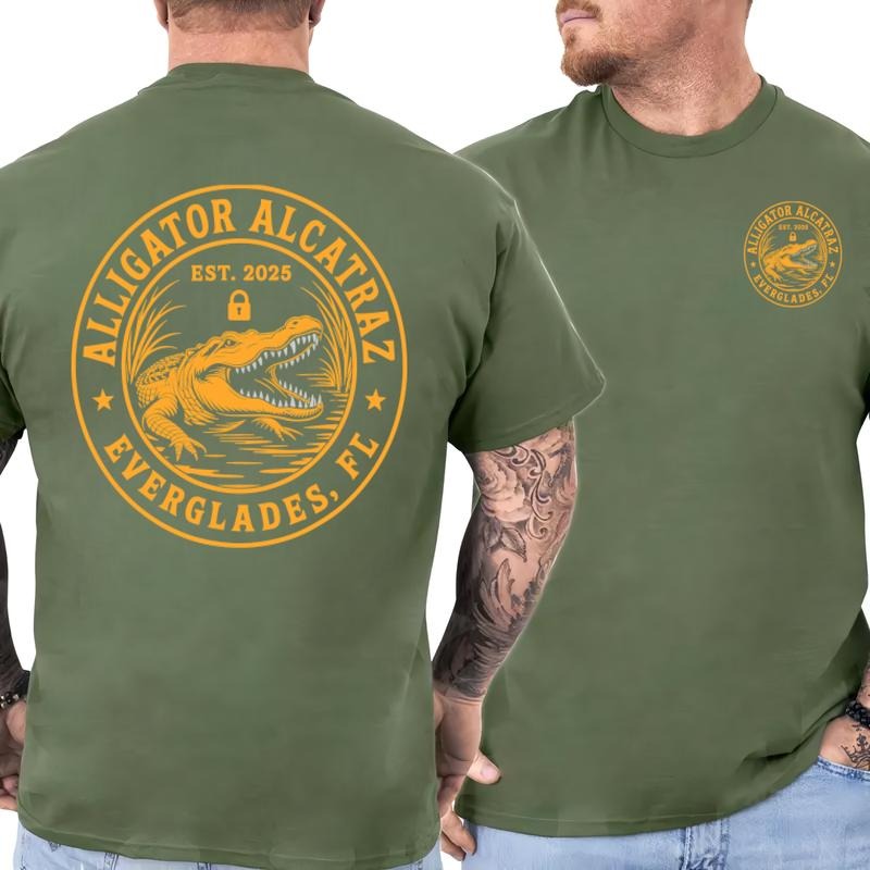 Alligator Alcatraz Florida Everglades Funny Retro - Adult & Kids T-Shirts, Sweatshirts & Hoodies apparel design preview 1