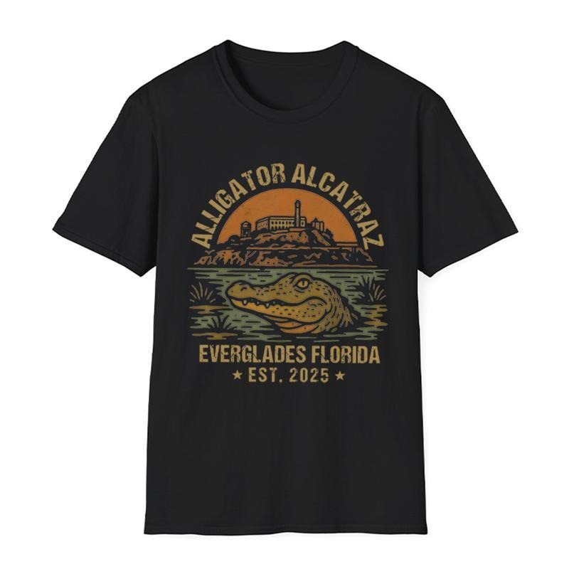 Alligator Alcatraz Everglades Florida Parody Funny - Adult & Kids T-Shirts, Sweatshirts & Hoodies apparel design preview 1