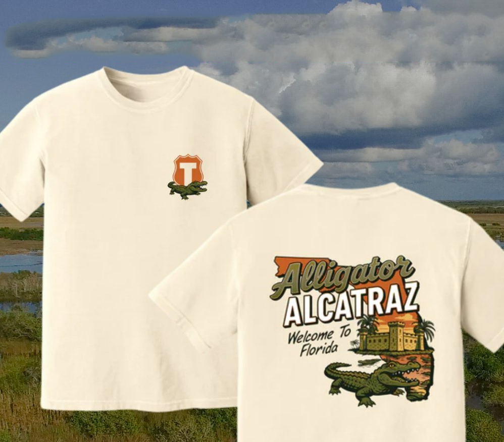 Alligator Alcatraz Welcome To Florida 2025 Graphic - Adult & Kids T-Shirts, Sweatshirts & Hoodies apparel design preview 1