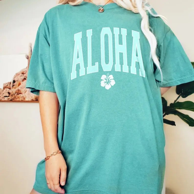 Aloha Hibiscus Hawaii Beach Summer Flower - Adult & Kids T-Shirts, Sweatshirts & Hoodies apparel design preview 1