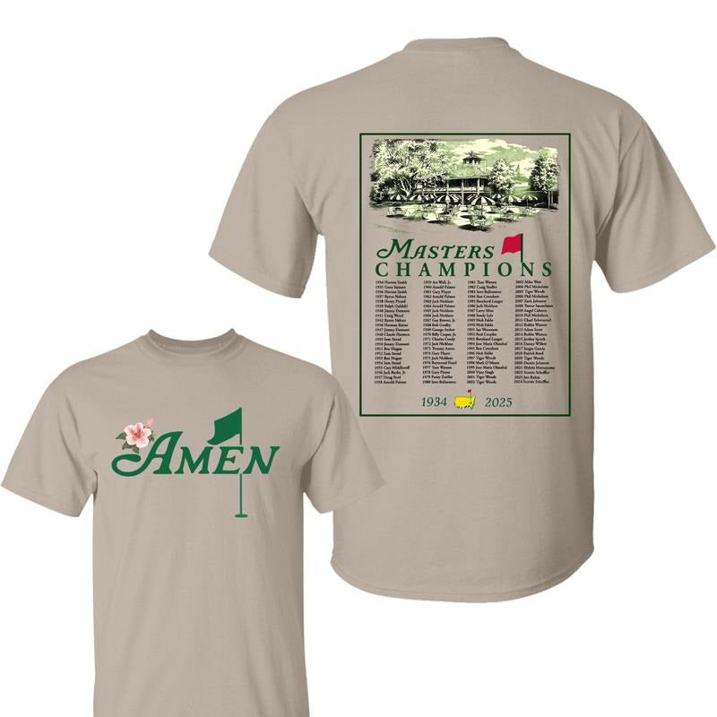 Amen Golf 2025 Masters Tournament Augusta 91 Years - Adult & Kids T-Shirts, Sweatshirts & Hoodies apparel design preview 1