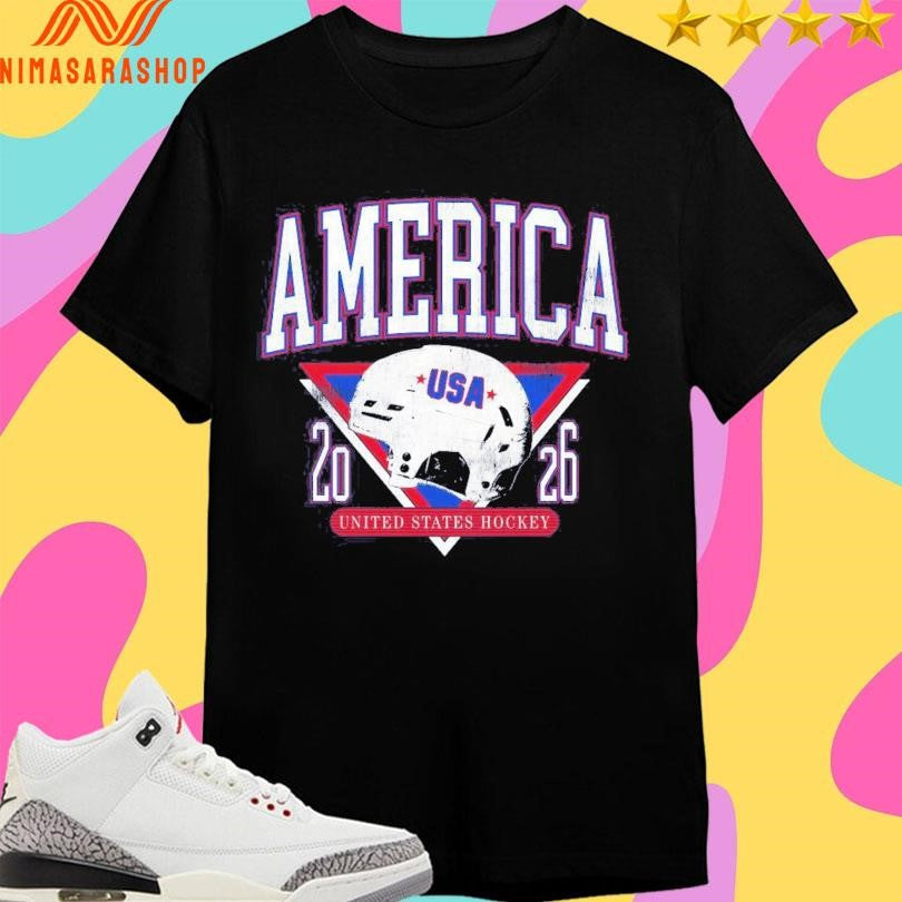 America Hockey Helmet United States 2026 - Adult & Kids T-Shirts, Sweatshirts & Hoodies apparel design preview 1