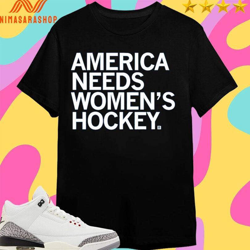 America Needs Women’s Hockey - Adult & Kids T-Shirts, Sweatshirts & Hoodies apparel design preview 1