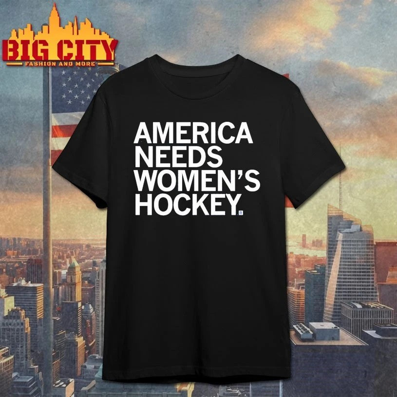 America Needs Women's Hockey - Adult & Kids T-Shirts, Sweatshirts & Hoodies apparel design preview 1