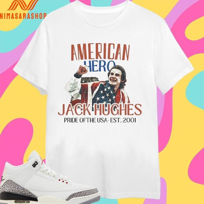 American Hero Jack Hughes Pride Of The USA Est 2001 - Adult & Kids T-Shirts, Sweatshirts & Hoodies apparel design preview 1