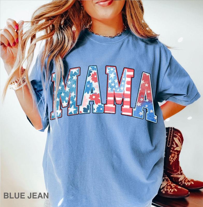 American Mama Retro America 4th July USA Comfort - Adult & Kids T-Shirts, Sweatshirts & Hoodies apparel design preview 1