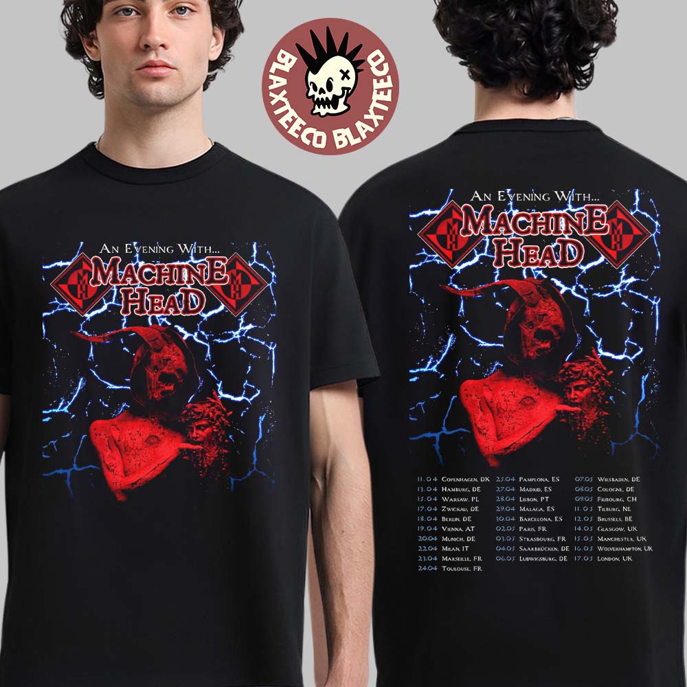 An Evening With Machine Head April And May Of 2026 - Adult & Kids T-Shirts, Sweatshirts & Hoodies apparel design preview 1