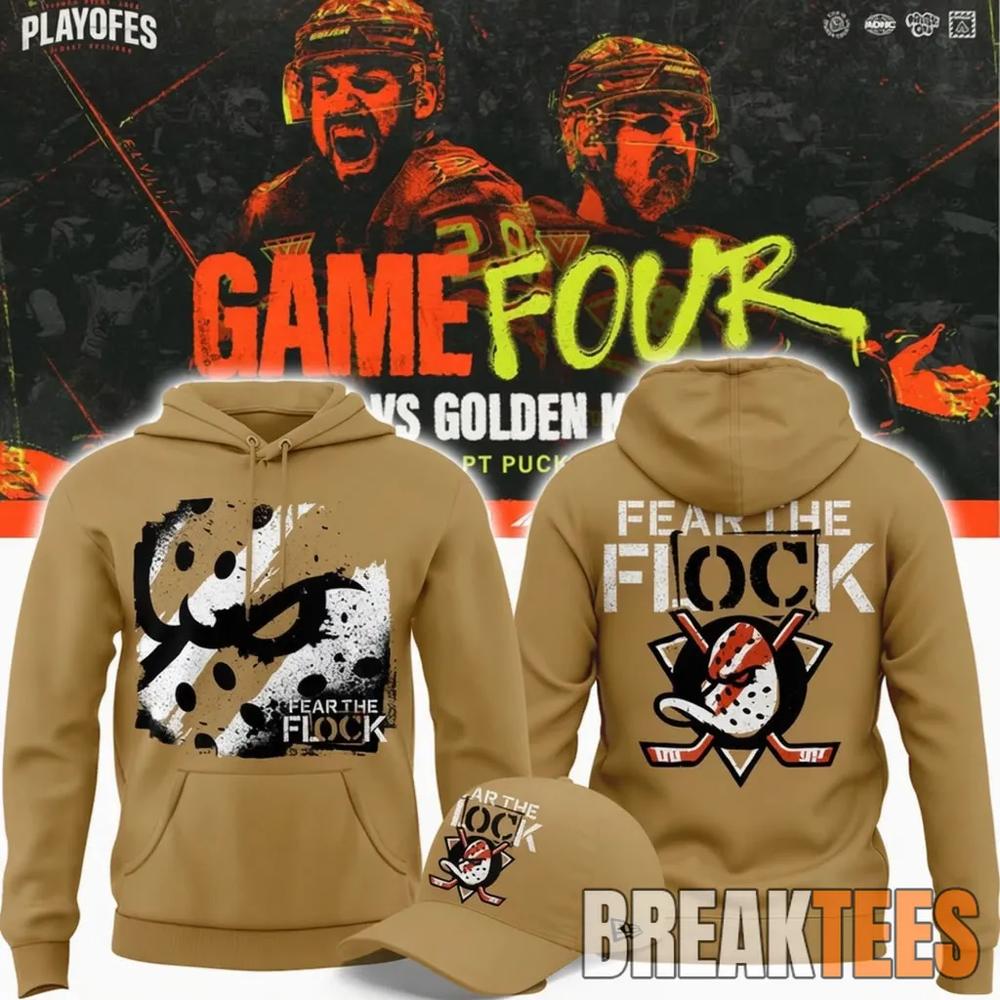 Anaheim Ducks 2026 Fear The Flock Playoff Limited - Adult & Kids T-Shirts, Sweatshirts & Hoodies apparel design preview 1