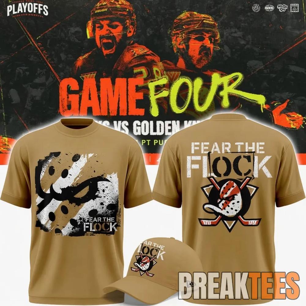 Anaheim Ducks 2026 Fear The Flock Playoff Limited - Adult & Kids T-Shirts, Sweatshirts & Hoodies apparel design preview 1