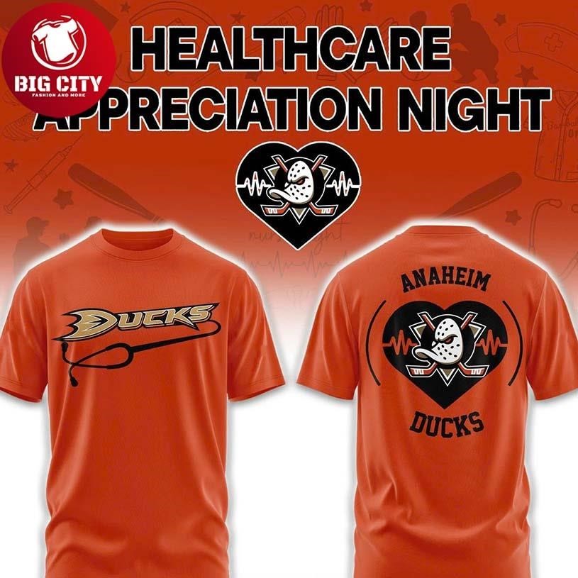 Anaheim Ducks Healthcare Appreciation x NHL 2026 - Adult & Kids T-Shirts, Sweatshirts & Hoodies apparel design preview 1