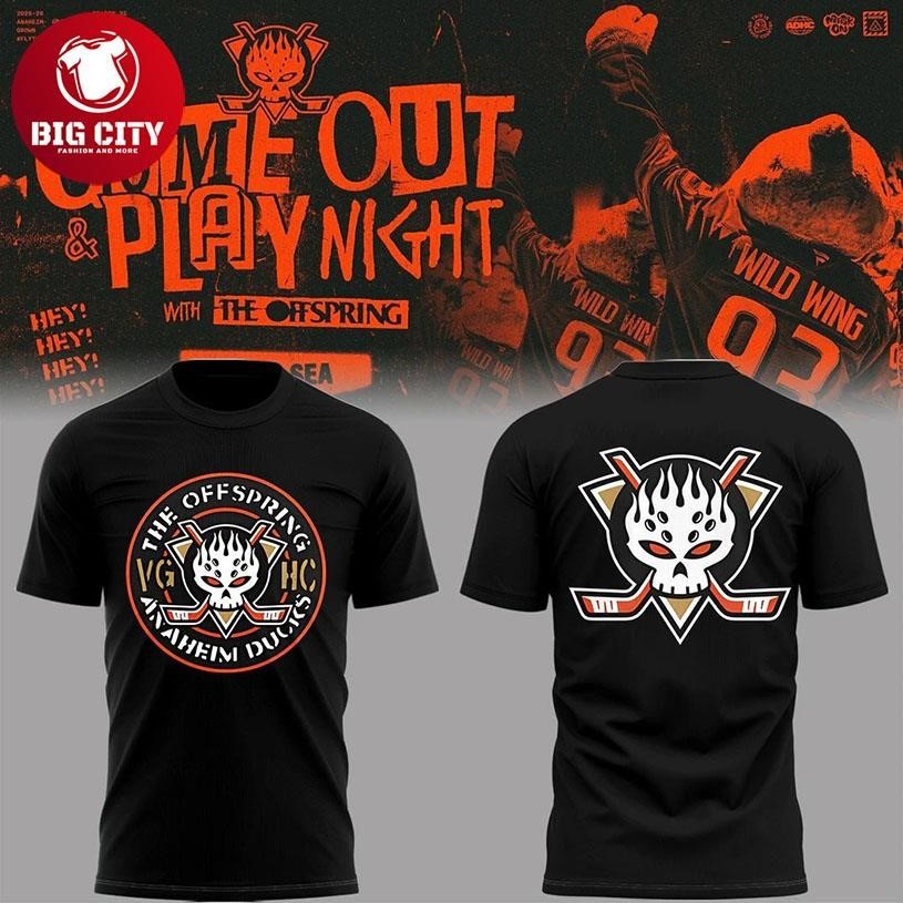 Anaheim Ducks The Offspring Special Edition Two Sided - Adult & Kids T-Shirts, Sweatshirts & Hoodies apparel design preview 1