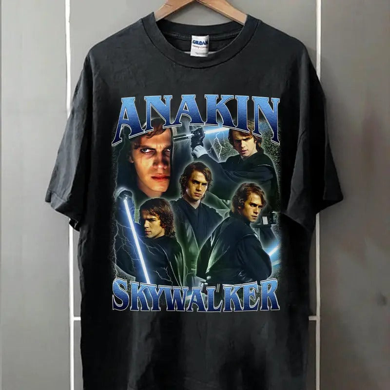 Anakin Skywalker Vintage 90 Cotton Menswear - Adult & Kids T-Shirts, Sweatshirts & Hoodies apparel design preview 1