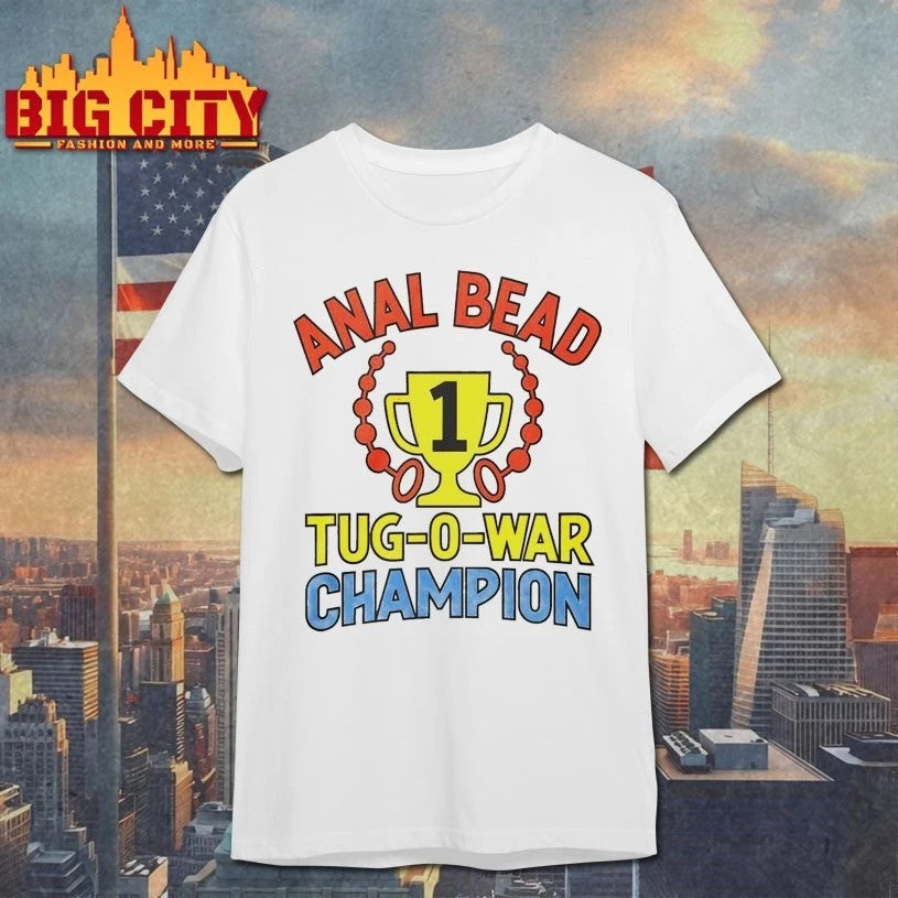 Anal Bead Tug Of War Champion Dark Meme - Adult & Kids T-Shirts, Sweatshirts & Hoodies apparel design preview 1