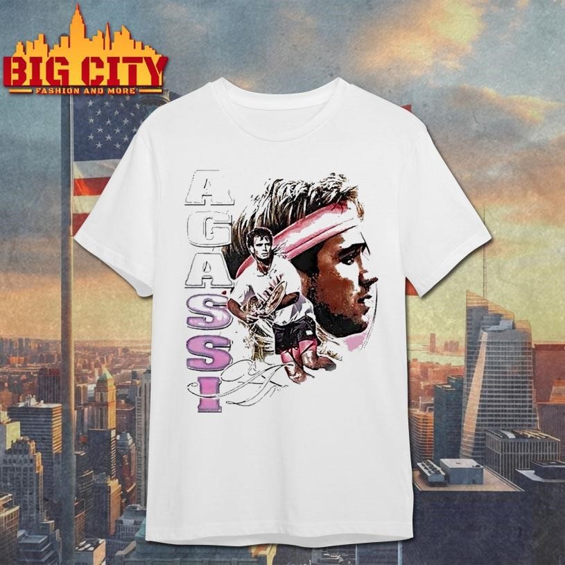 Andre Agassi Vintage 90s Tennis Champion Aesthetics - Adult & Kids T-Shirts, Sweatshirts & Hoodies apparel design preview 1