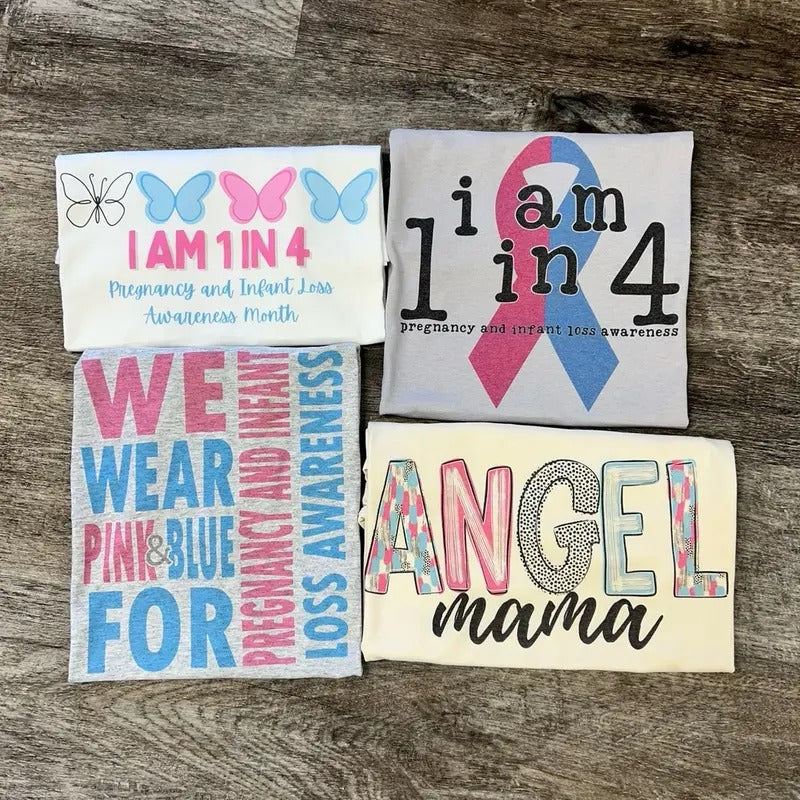 Angel Mama Pregnancy Loss Awareness - Adult & Kids T-Shirts, Sweatshirts & Hoodies apparel design preview 1