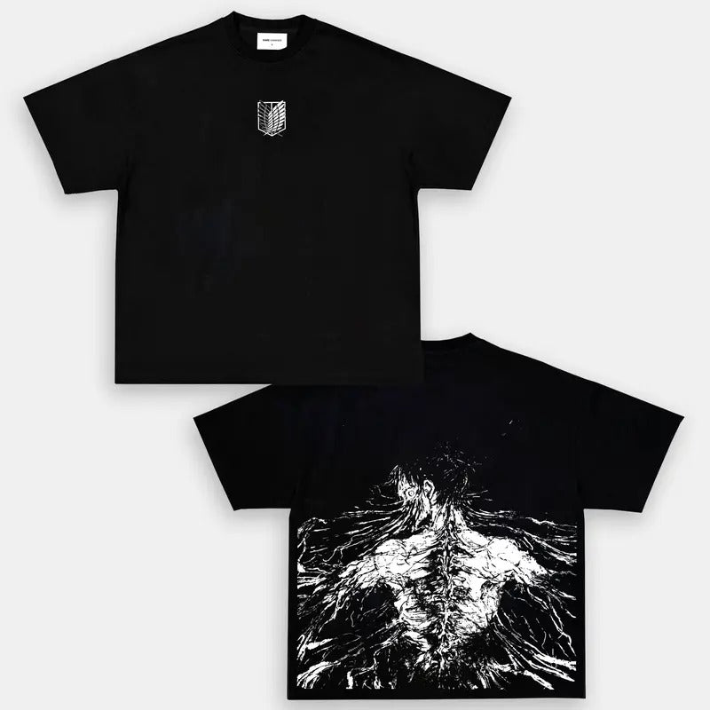 Anime Founding Titan Eren Yeager Attack Double - Adult & Kids T-Shirts, Sweatshirts & Hoodies apparel design preview 1