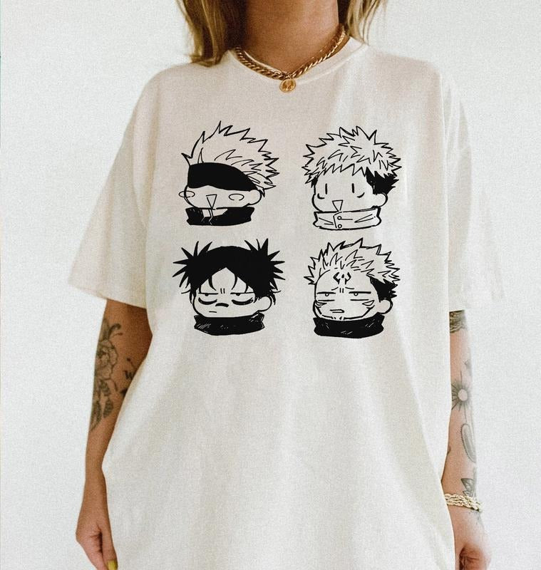 Anime Friends Gojo Sukuna Choso Itadori Yuji Fan - Adult & Kids T-Shirts, Sweatshirts & Hoodies apparel design preview 1