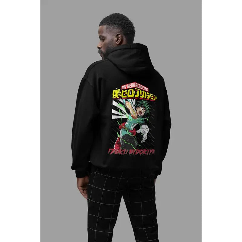 Anime Hooded Japanese Midoriya My Hero Academiaall - Adult & Kids T-Shirts, Sweatshirts & Hoodies apparel design preview 1