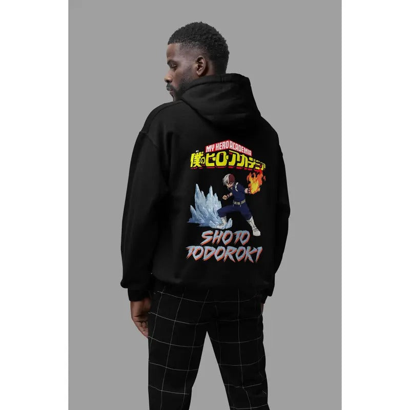 Anime Hooded Japanese Shoto Todorok My Hero Academia - Adult & Kids T-Shirts, Sweatshirts & Hoodies apparel design preview 1
