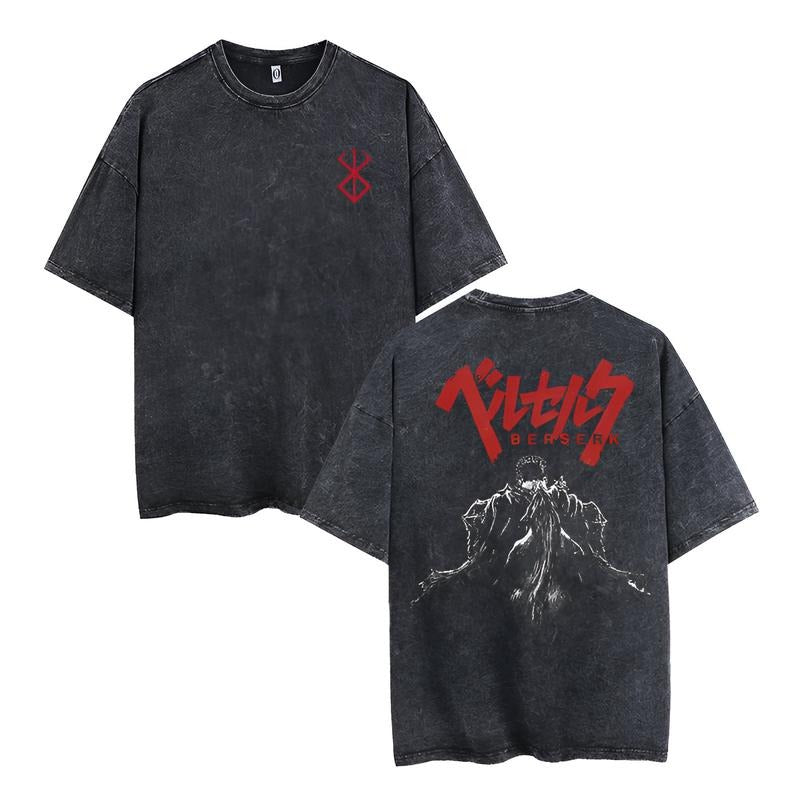 Anime Japanese Soft Vintage Berserk Dad Him Guts - Adult & Kids T-Shirts, Sweatshirts & Hoodies apparel design preview 1