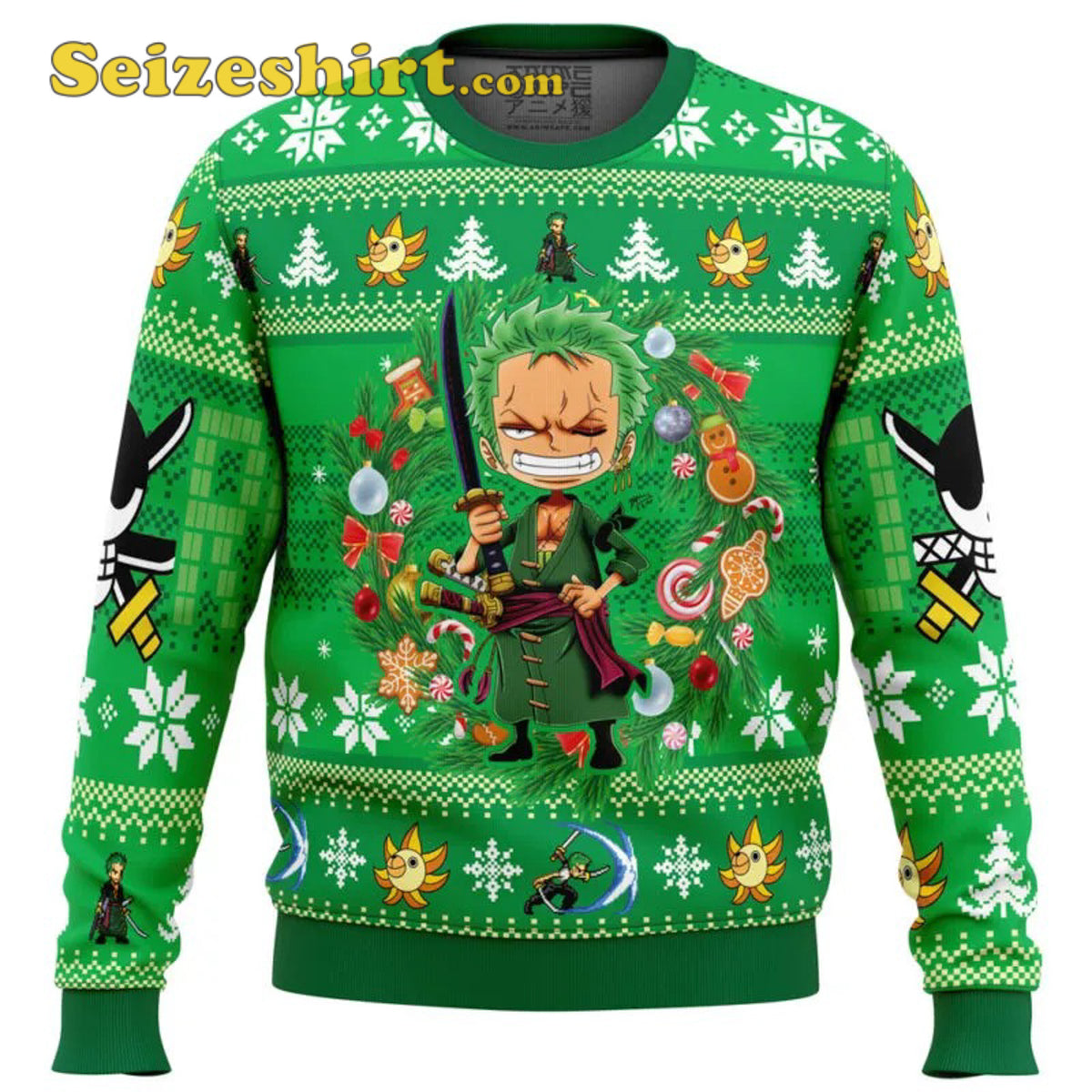 Anime Zoro One Piece Ugly Christmas Sweater - Holiday Gift product image