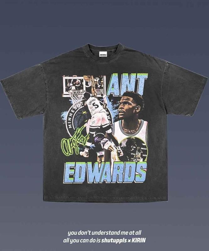 Anthony Edwards Vintage Sport Fan 1.29 - Adult & Kids T-Shirts, Sweatshirts & Hoodies apparel design preview 1