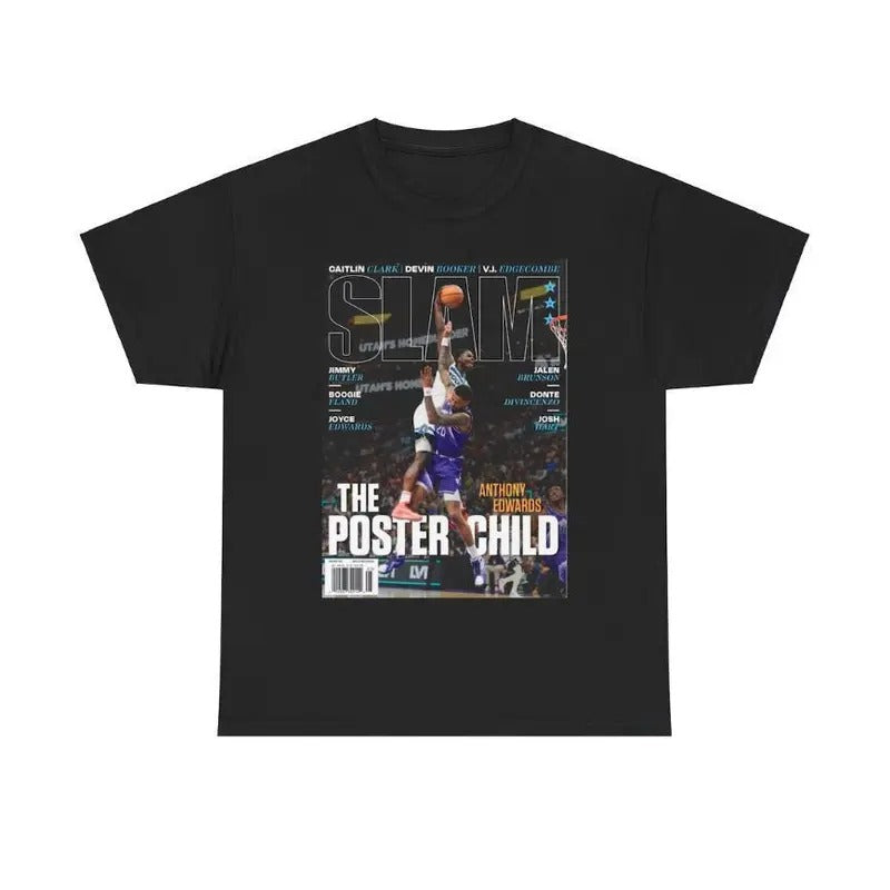 Anthony Edwards Minnesottaa Slam Cover Streetwear - Adult & Kids T-Shirts, Sweatshirts & Hoodies apparel design preview 1