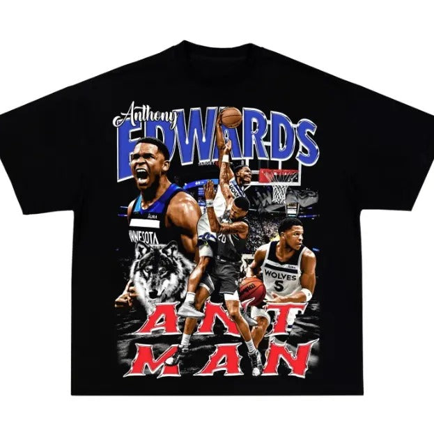 Anthony Edwards Vintage Cotton Crew Neck Menswear Top - Adult & Kids T-Shirts, Sweatshirts & Hoodies apparel design preview 1