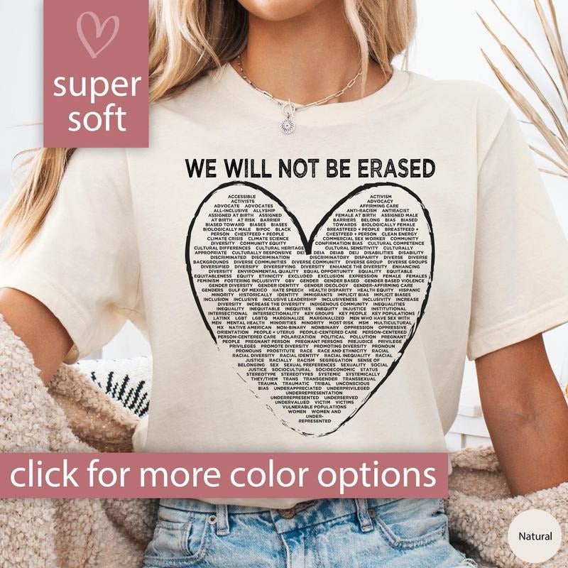 Anti Censorship Banned Words We Will Not Be Erased - Adult & Kids T-Shirts, Sweatshirts & Hoodies apparel design preview 1