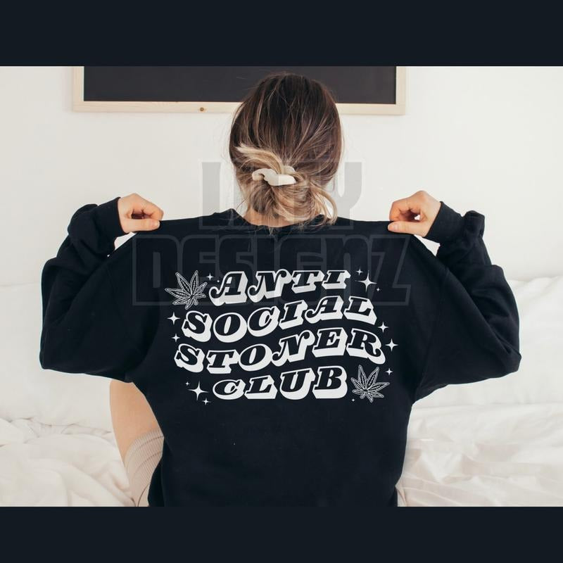 Anti Social Smoker 2 Color Options Funny Fitted - Adult & Kids T-Shirts, Sweatshirts & Hoodies apparel design preview 1