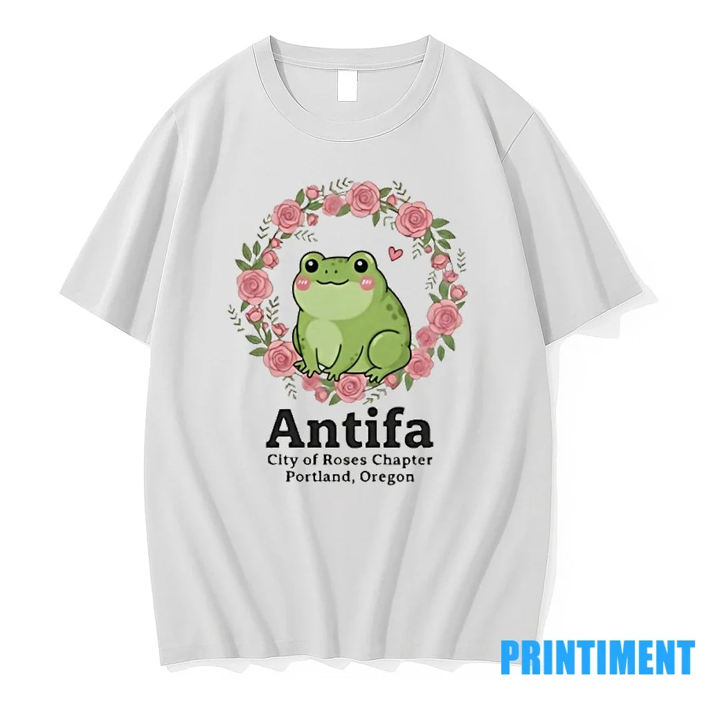 Antifa City Of Roses Chapter Portland Oregon Frog - Adult & Kids T-Shirts, Sweatshirts & Hoodies apparel design preview 1
