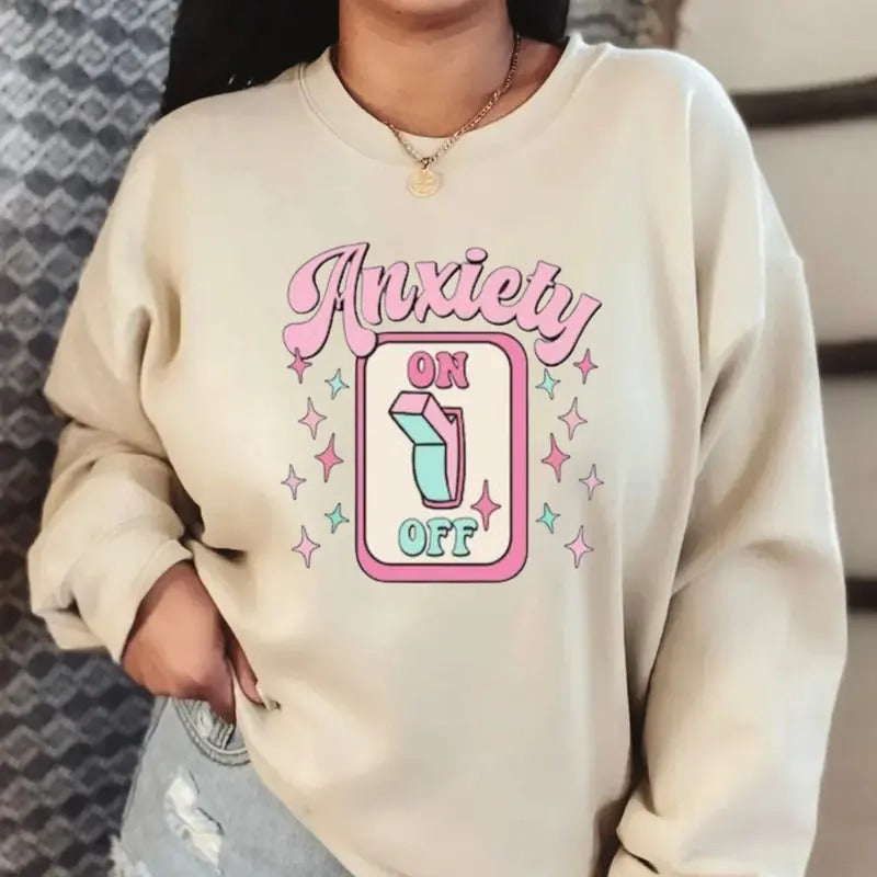 Anxiety Off Switch Relaxed Fit Printed - Adult & Kids T-Shirts, Sweatshirts & Hoodies apparel design preview 1