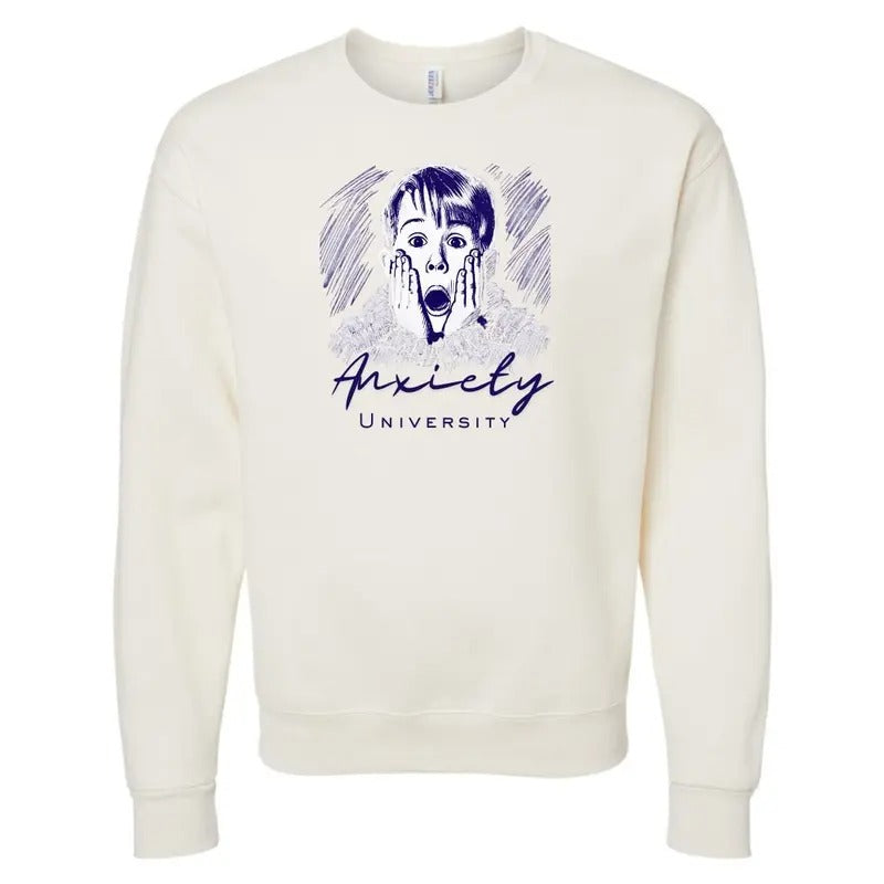 'Anxiety University' - Adult & Kids T-Shirts, Sweatshirts & Hoodies apparel design preview 1