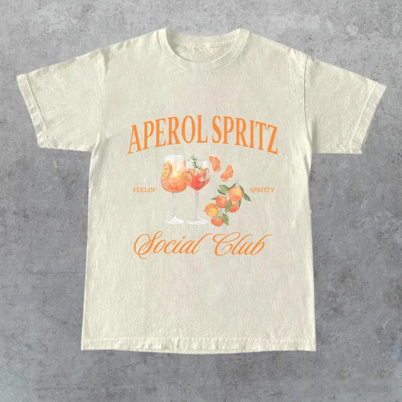 Aperol Spritz Brunch Summer Cocktail Social Club Her - Adult & Kids T-Shirts, Sweatshirts & Hoodies apparel design preview 1