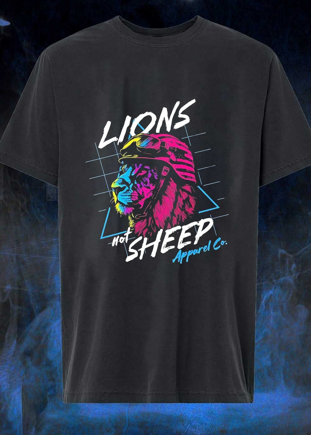 Apparel Co. Lions not Sheep Helmeted Lion - Adult & Kids T-Shirts, Sweatshirts & Hoodies apparel design preview 1