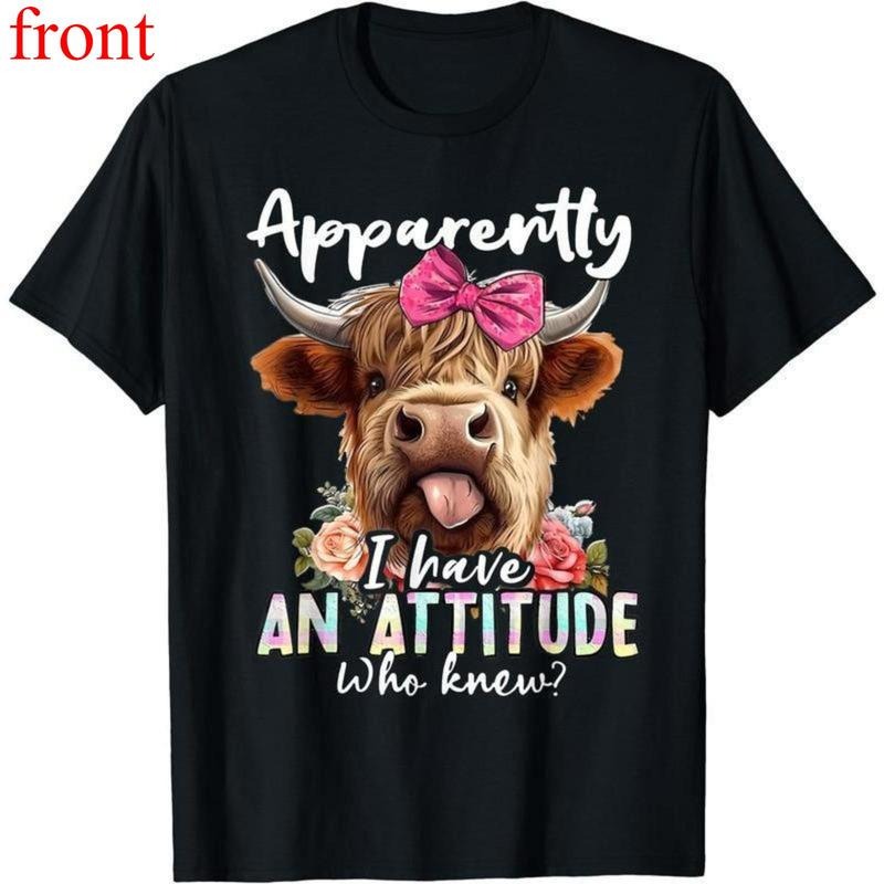 Apparently I Have Attitude Who Knew Sarcasm Highland - Adult & Kids T-Shirts, Sweatshirts & Hoodies apparel design preview 1