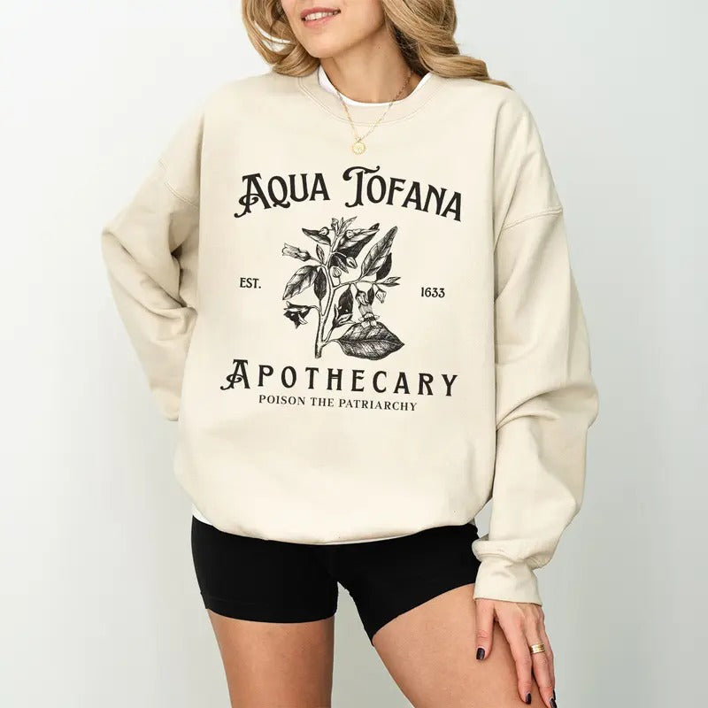 Aqua Tofana Apothecary Poison Patriarchy Funny - Adult & Kids T-Shirts, Sweatshirts & Hoodies apparel design preview 1