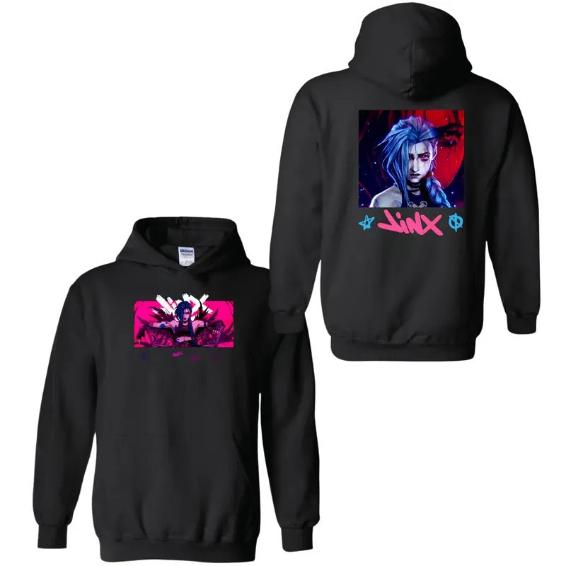 Arcane Caitlyn 2 Sides Anime Streewear Sports Long - Adult & Kids T-Shirts, Sweatshirts & Hoodies apparel design preview 1