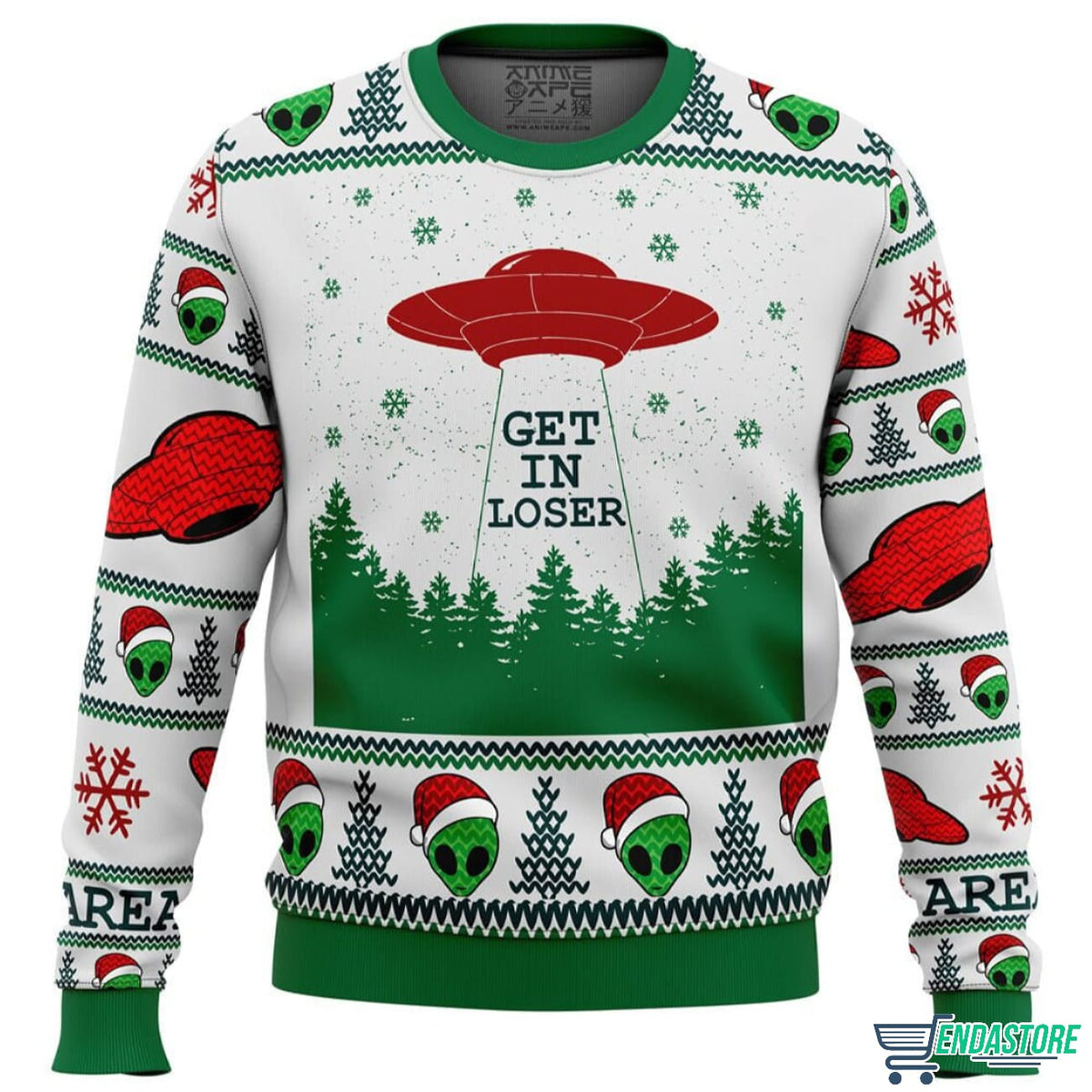 Area 51 Alien Get in Loser 3D Ugly Christmas Sweater - Holiday Gift product image