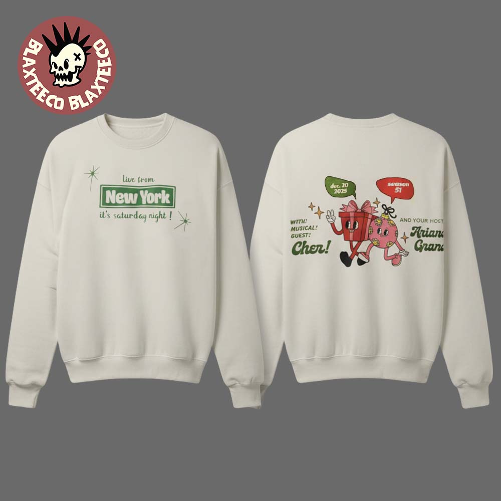 Ariana Grande Live At SNL From New York It's Saturday - Adult & Kids T-Shirts, Sweatshirts & Hoodies apparel design preview 1